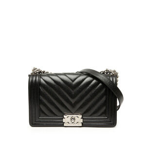 Pre-Loved Chanel Old Medium Chevron Caviar Boy Flap
